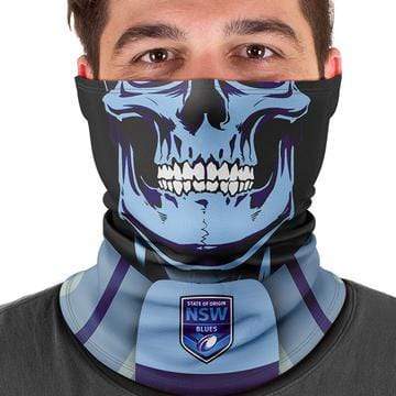 STOCKTAKE SALE NSW Blues 'skull face' multi-purpose bandana