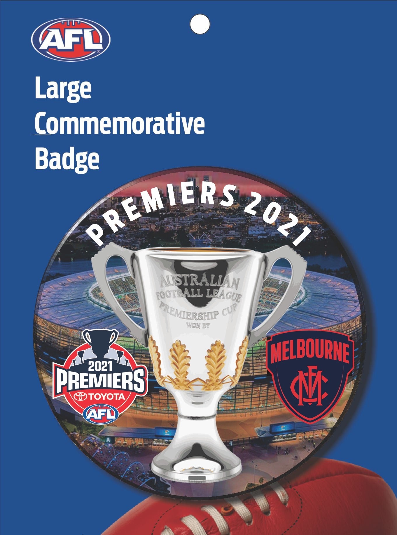 STOCKTAKE SALE 2021 AFL Premiership Melbourne Demons Large Badge