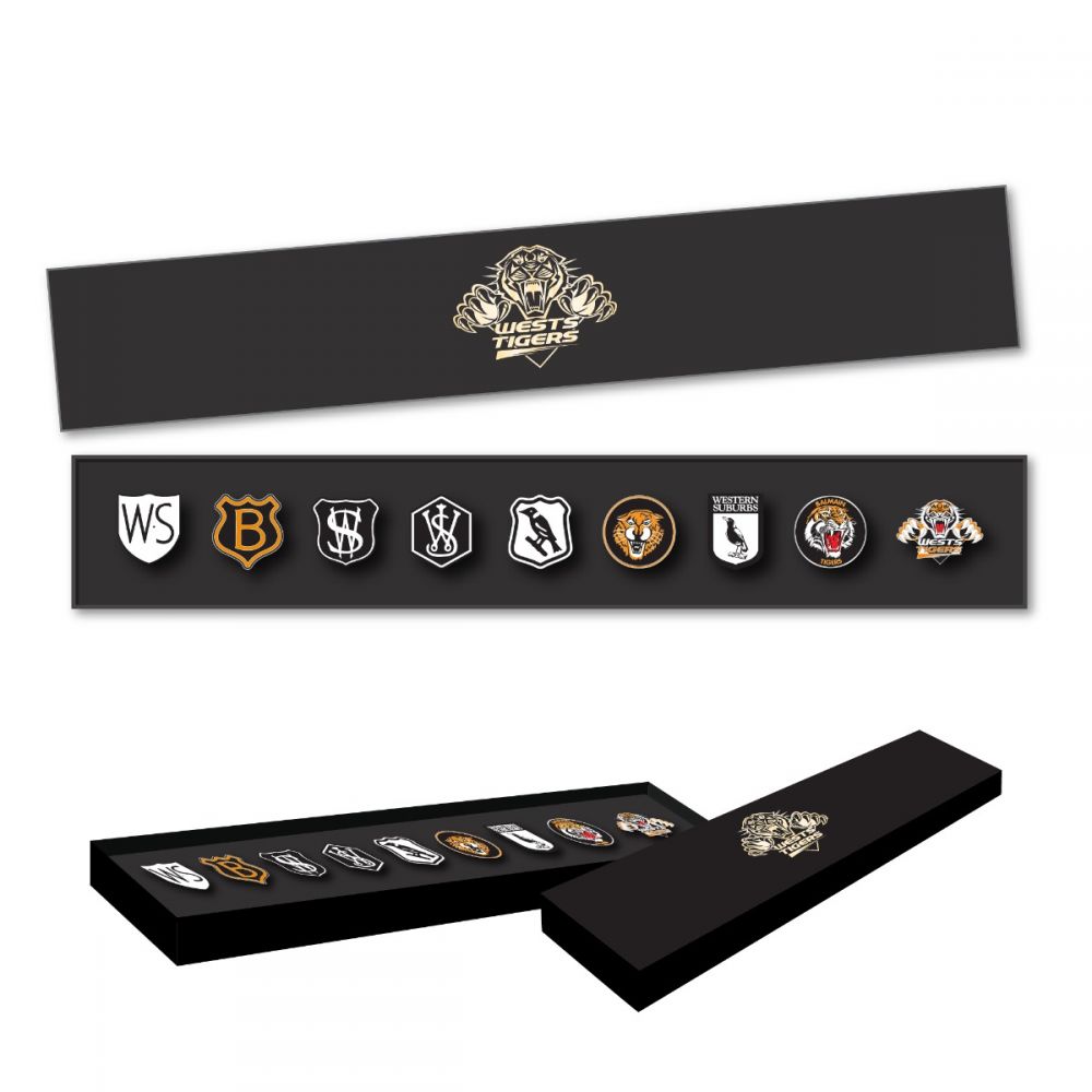 Wests Tigers Balmain Magpies NRL Team Set Of 9 Pins Collection Set
