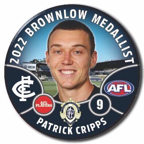 2022 AFL Carlton Brownlow Badge -  Patrick Cripps
