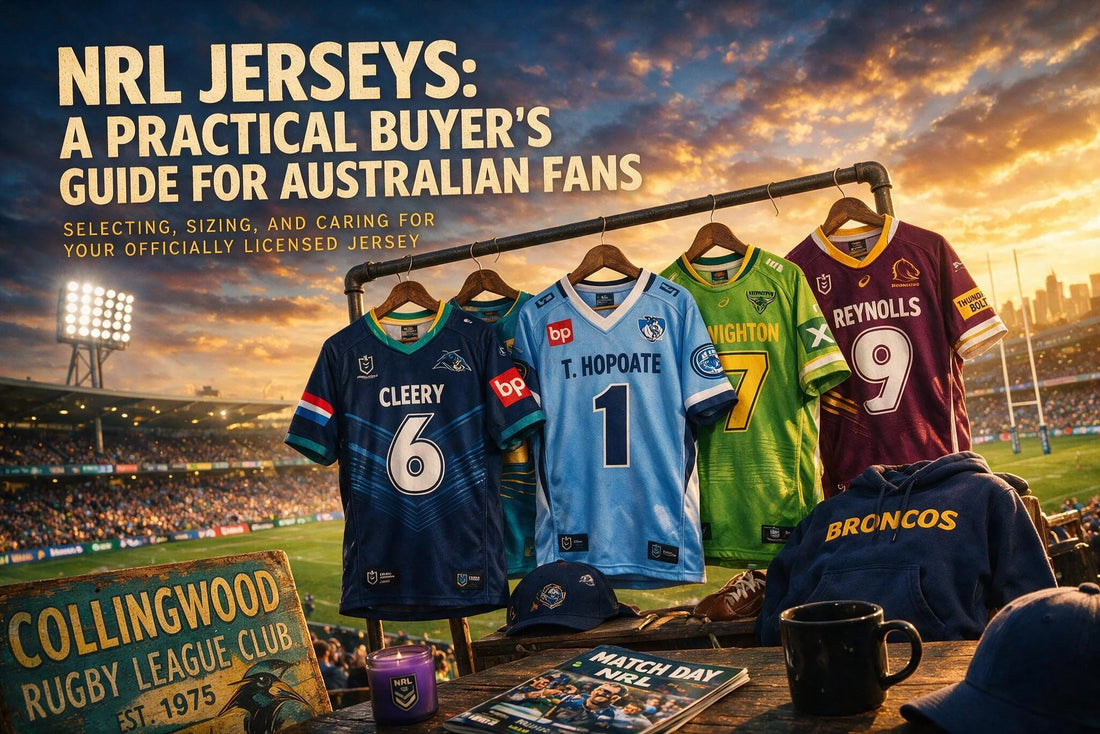 Professional header image for list-based article: NRL Jerseys: A Practical Buyer's Guide for Australian Fans
