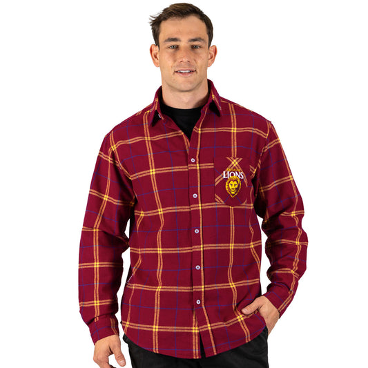 SALE SALE SALE       Brisbane Lions Mustang Mens Flannelette Shirt