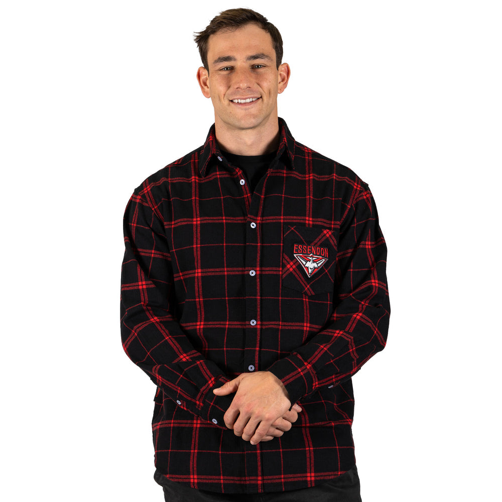 SALE SALE SALE      Essendon Bombers Mens Mustang Flannelette Shirt