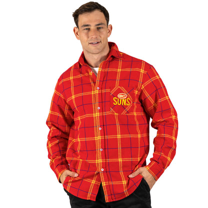 Mens Goldcoast Suns Flannelette Shirt