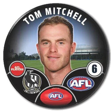 2024 AFL Collingwood Player Badge - Tom Mitchell