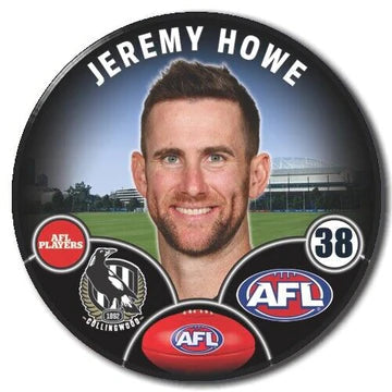 AFL Collingwood Player Badge - Jeremy Howe