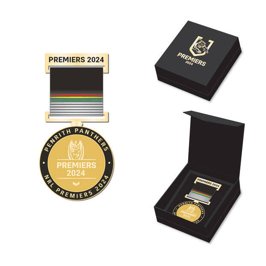 SALE SALE SALE         Penrith Panthers 2024 Premiers Medal with Ribbon