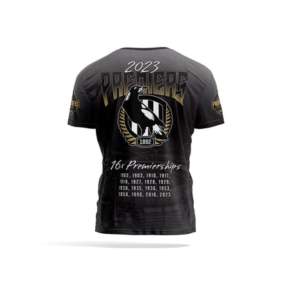 New Year SALE Collingwood Magpies 2023 Premiers Adults Sublimated Tee