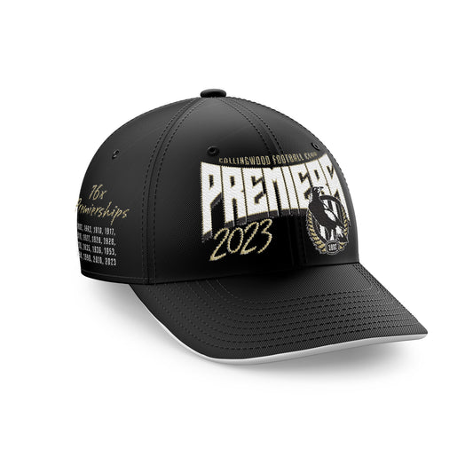 Collingwood Magpies 2023 AFL Premiers Adult Cap P3 Pro Crown Cap