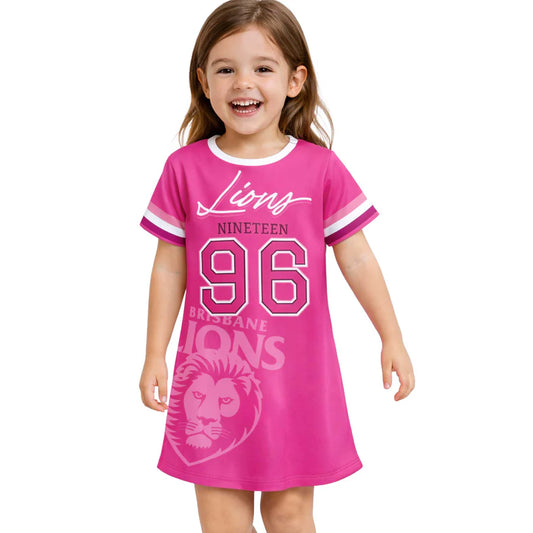 Brisbane Lions Girls 'Fuchsia Force' T-Shirt Dress