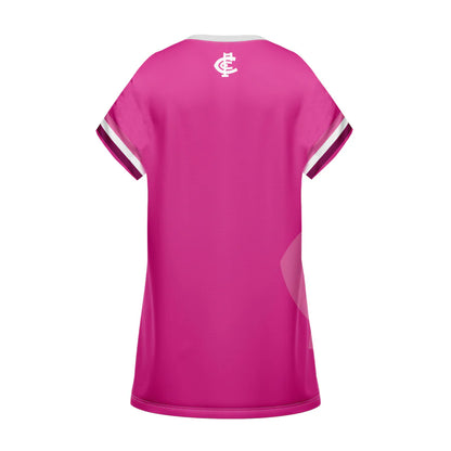 Carlton Blues Girls 'Fuchsia Force' T-Shirt Dress