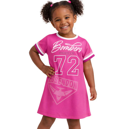 Essendon Bombers Girls 'Fuchsia Force' T-Shirt Dress