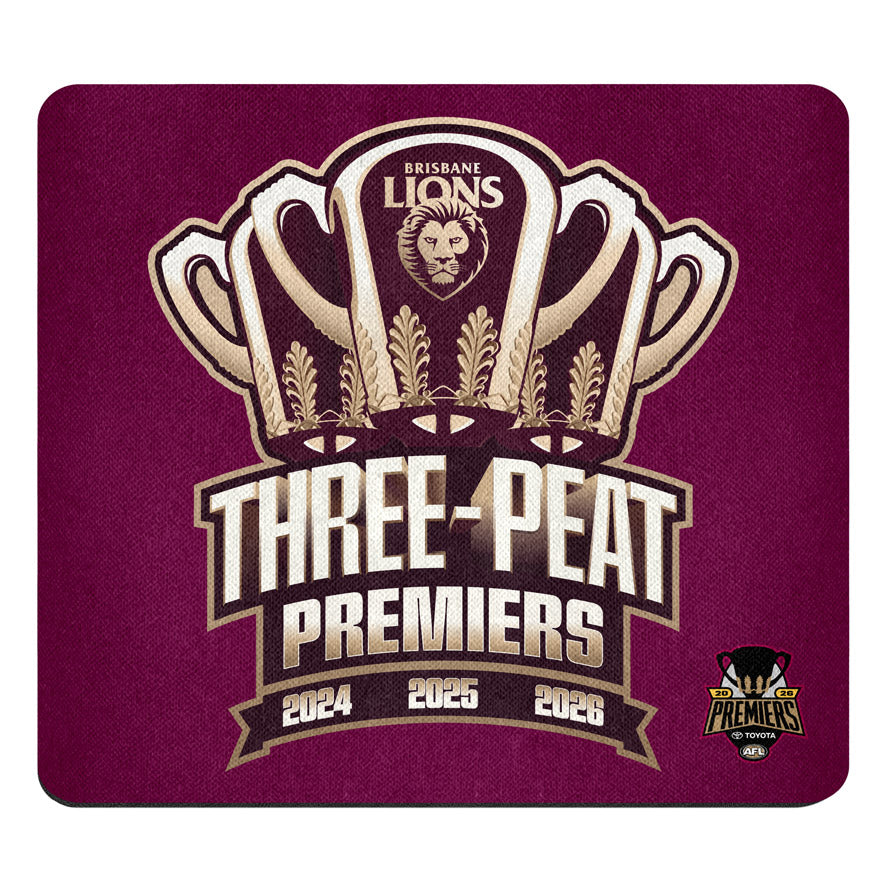 Brisbane Lions 2026 Premiers Mouse Mat (Pre Order)