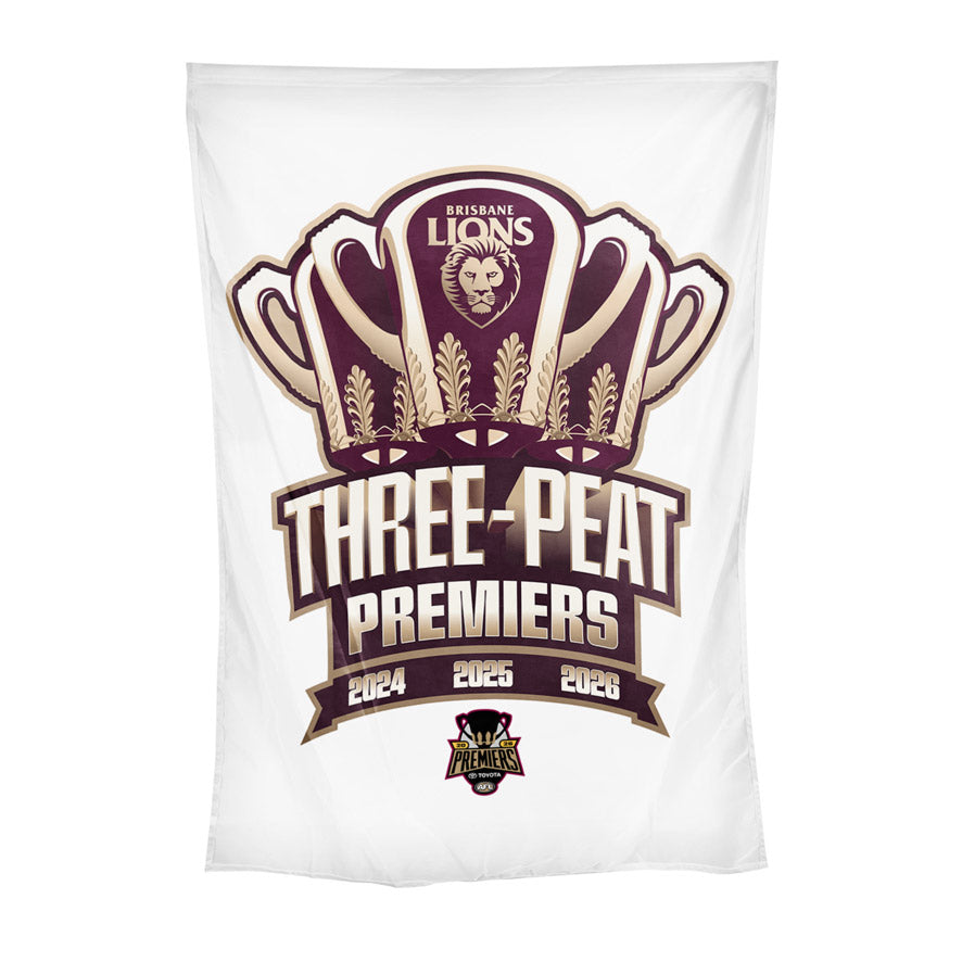 Brisbane Lions 2026 Premiers Wall Flag (Pre Order)
