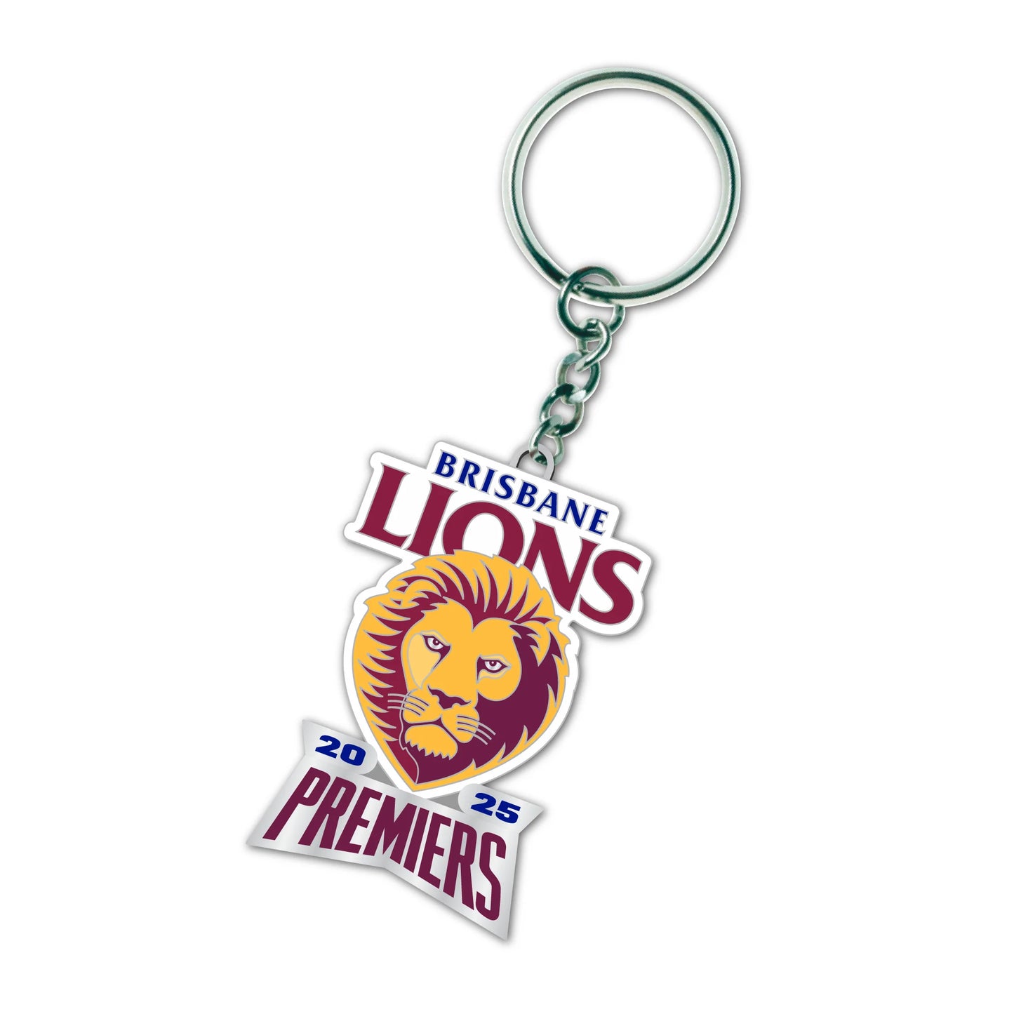Brisbane Lions 2025 Premiers Logo Keyring (Pre Order)
