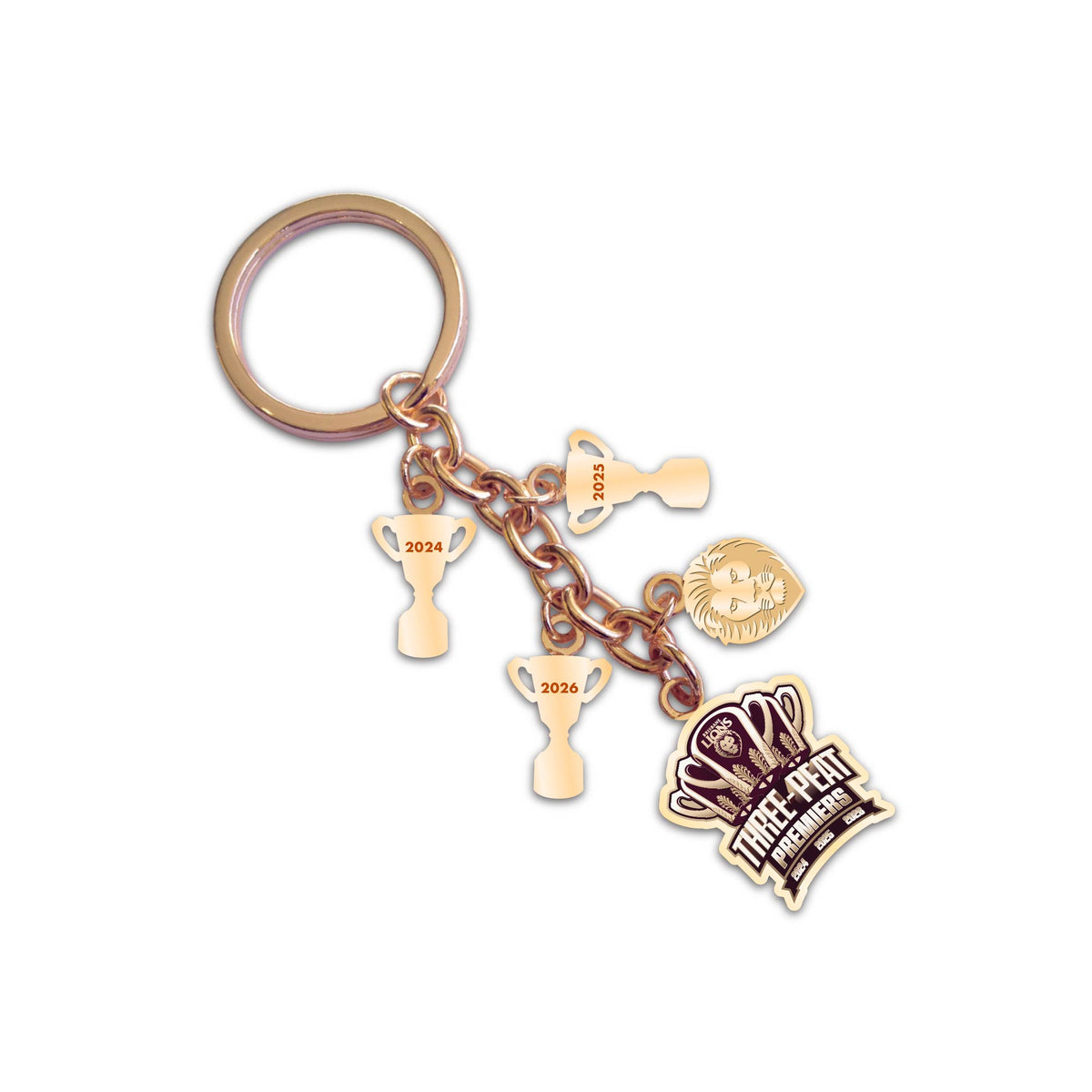 Brisbane Lions 2026 Premiers Charm Keyring (Pre Order)