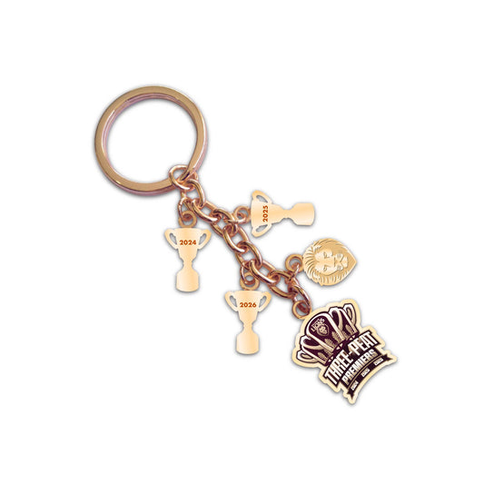 Brisbane Lions 2026 Premiers Charm Keyring (Pre Order)