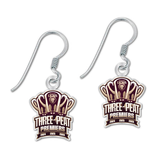 Brisbane Lions 2026 Premiers Logo Earrings (Pre Order)
