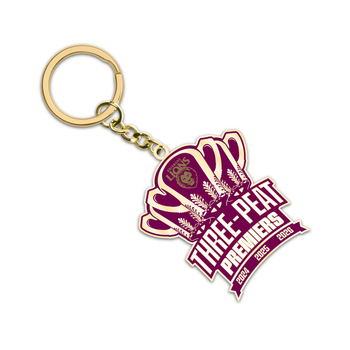 Brisbane Lions 2026 Premiers Logo Keyring (Pre Order)