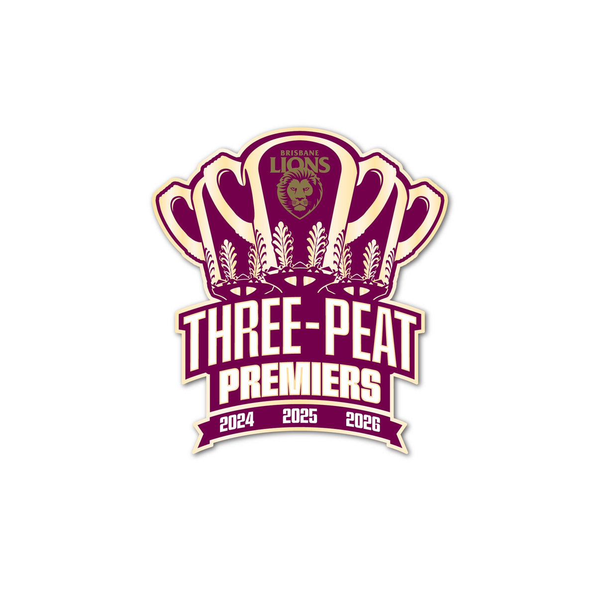 Brisbane Lions 2026 Premiers Logo Pin (Pre Order)