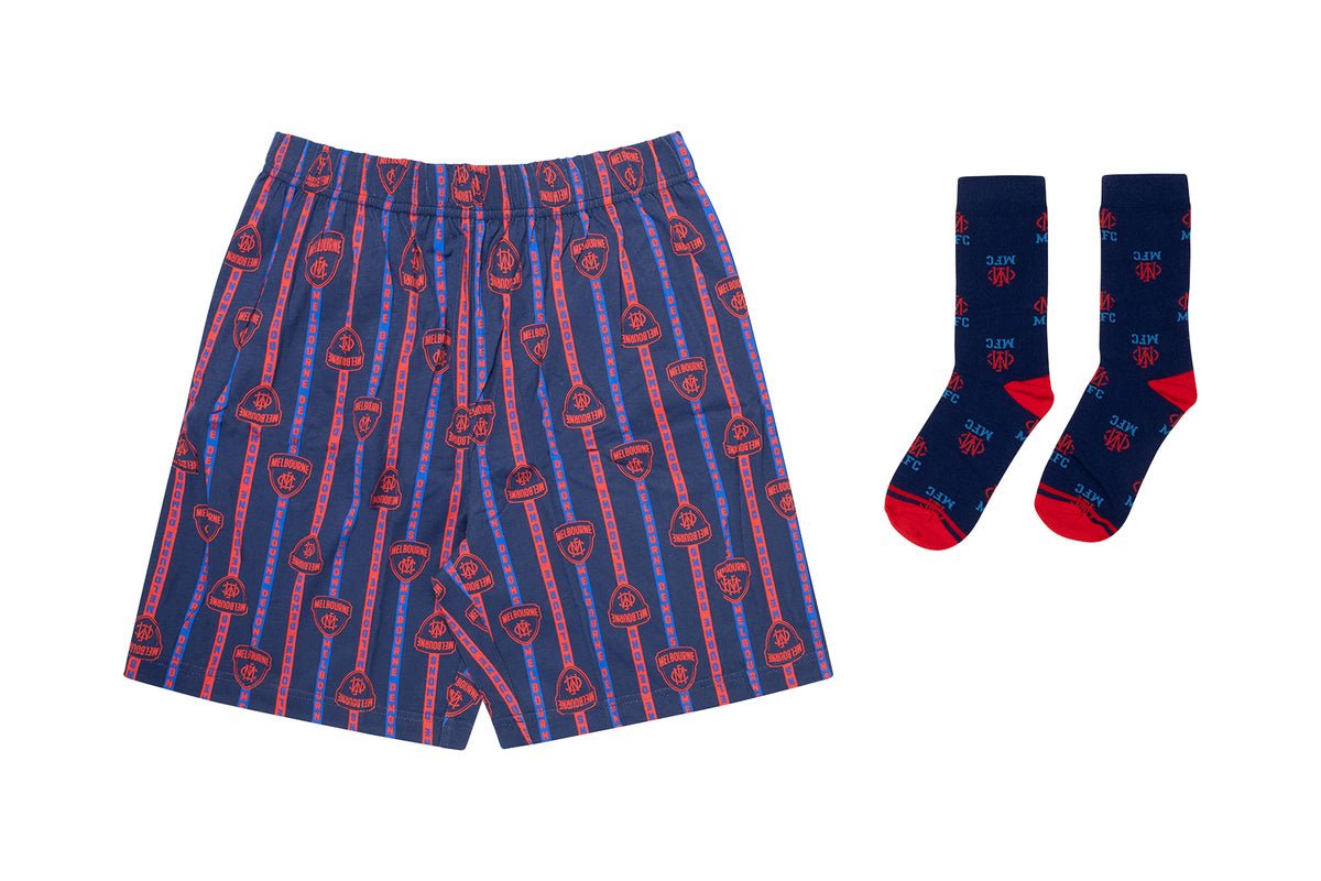 SALE SALE SALE   Melbourne Demons Men's Boxer Shorts & Sock Gift Pack