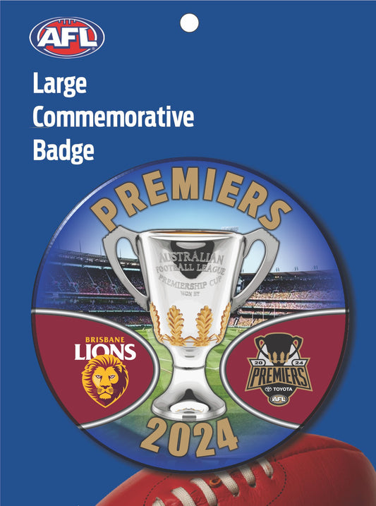 SALE SALE SALE           2024 AFL Premiership Brisbane Loins Large Badge