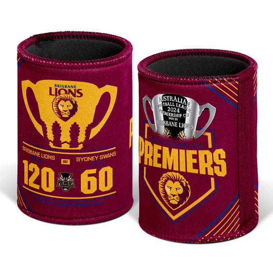 SALE SALE SALE                        Brisbane Lions 2024 Premiers Score Stubby Holder