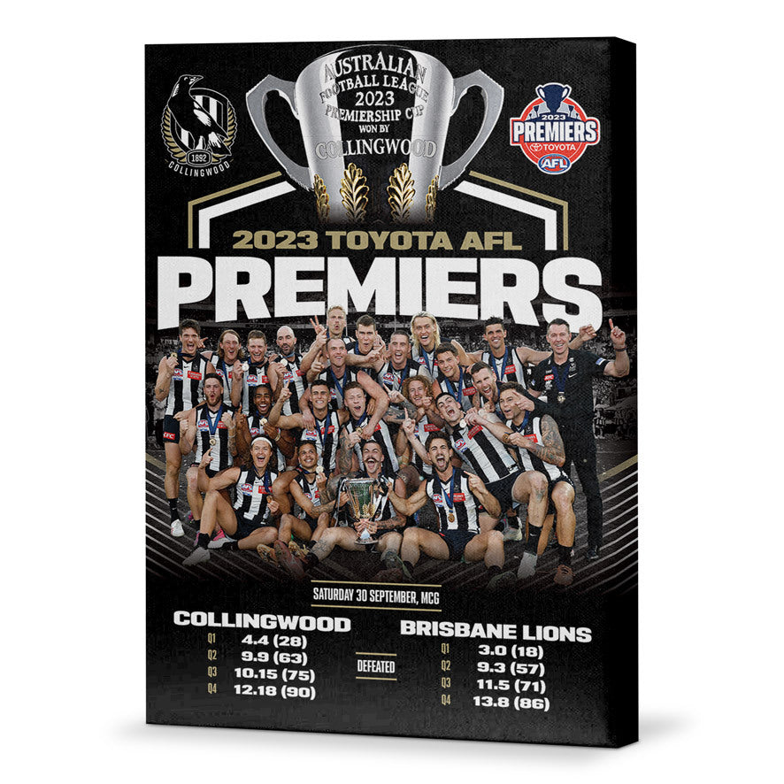 Collingwood Magpies 2023 Premiers Team Photo Canvas