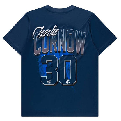 SALE SALE SALE        Carlton Blues Charlie Curnow Youths Player Tee