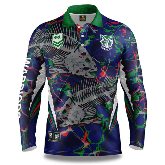 New Year SALE    New Zealand Warriors Skeletor fishing shirt