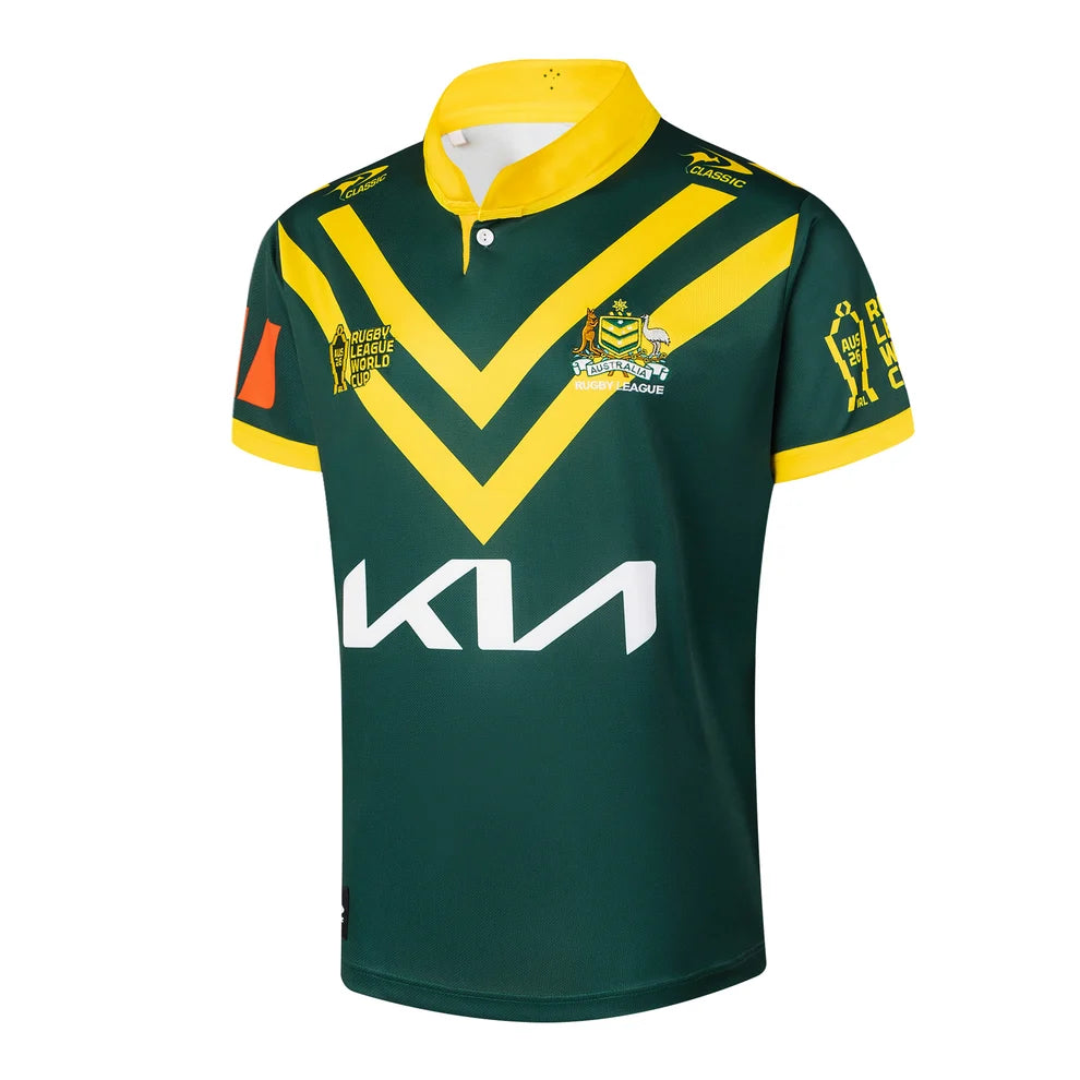 New Australian Kangaroos 2026/27 Classic  World League Rugby Cup  Home Jersey