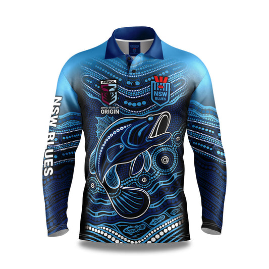 NSW Blues "Jumping Barra" Fishing Shirt