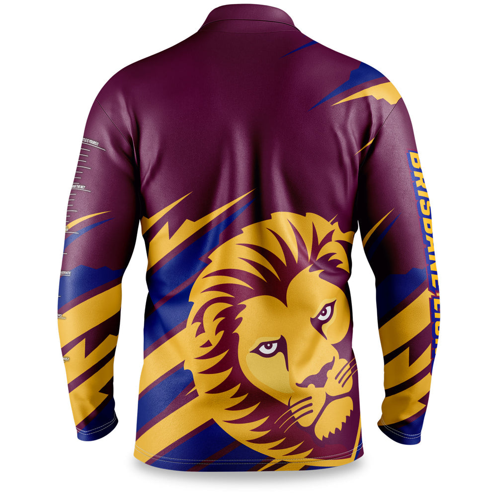 Brisbane Lions 'Ignition' Fishing Shirt Adult.