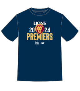 SALE SALE SALE     Brisbane Lions Adults 2024 Premiership Tee