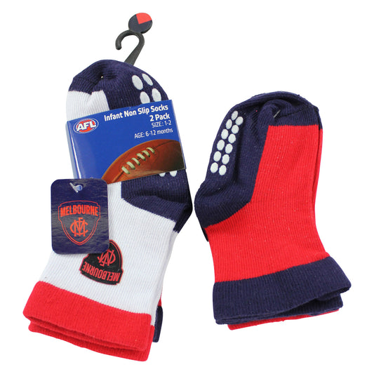 Melbourne Demons Infants crew socks 2-pack