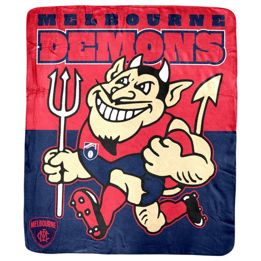 SALE SALE SALE  Melbourne Demons Mascot Coral Fleece Throw Rug