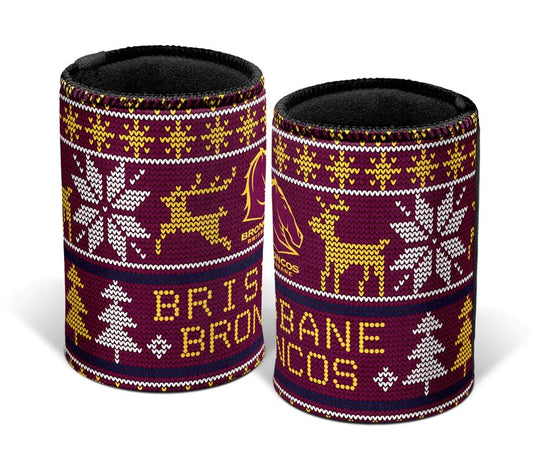 Brisbane Broncos Xmas Can Cooler