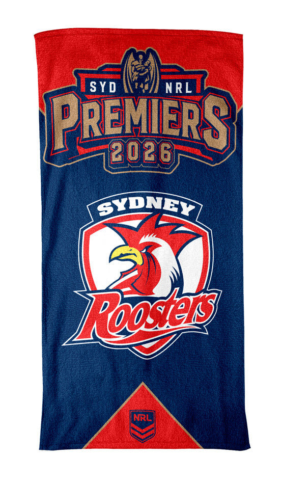 Sydney Roosters 2026 Premiers Beach Towel (Pre Order)