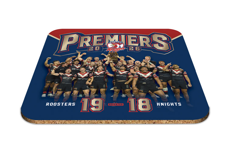 Sydney Roosters 2026 Premiership Team Photo Coasters 4 Pack (Pre Order)