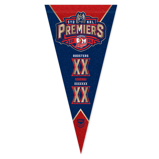 Sydney Roosters 2026 Premiers Pennant Score (PreOrder)