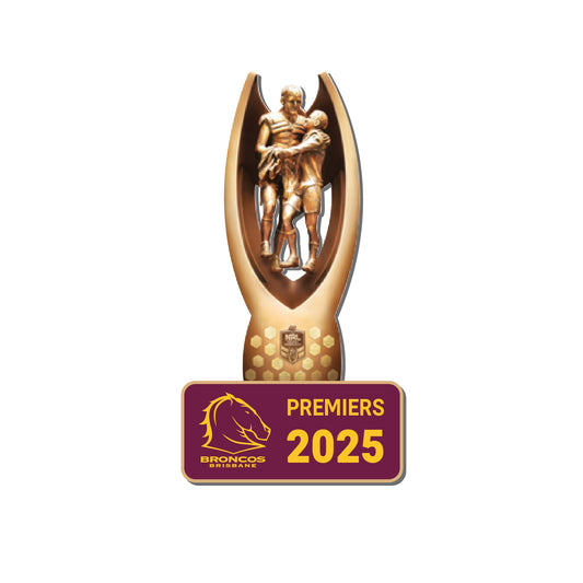 Brisbane Broncos 2025 Premiers 3D Trophy Pin (Pre Order)