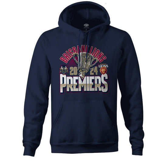 SALE SALE SALE     Brisbane Lions 2024 Premiers Youth Trophy Hoodie