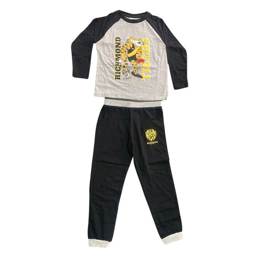 CLEARANCE   SALE                       Richmond Tigers Kids Raglan Sleeve Cuffed PJ Set