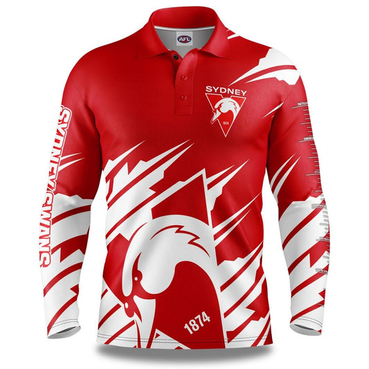 SALE SALE SALE      SYDNEY SWANS  'Ignition' Fishing Shirt