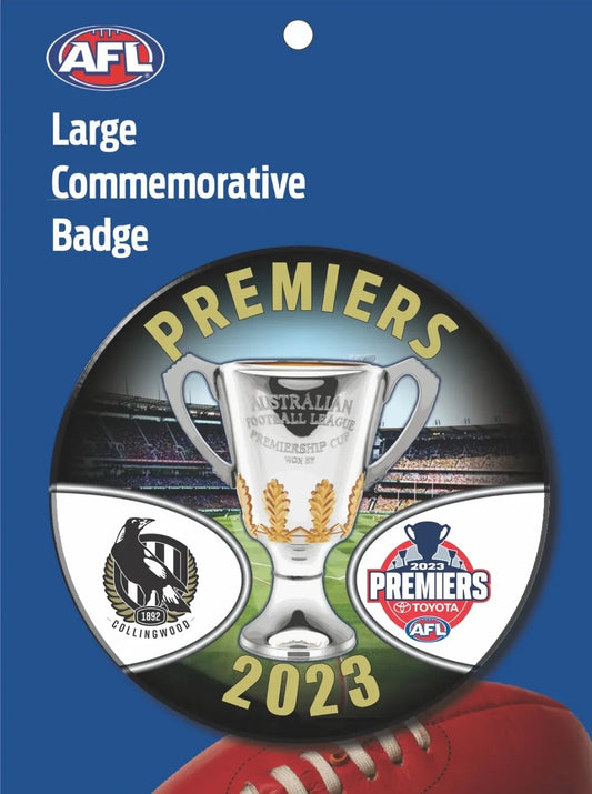 STOCKTAKE SALE 2023 AFL Premiership Collingwood Magpies Large Badge