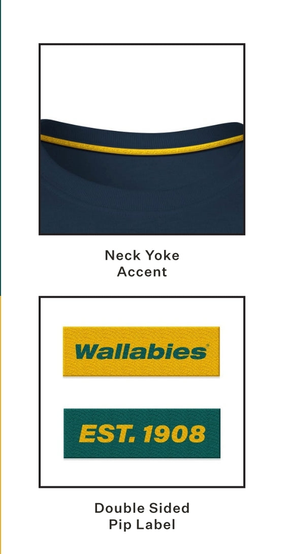 Australian Wallabies Supporter Navy Tee