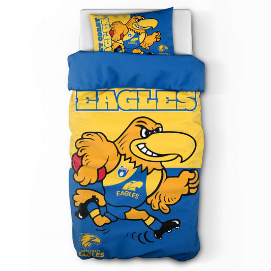 SALE West Coast Eagles Doona Quilt Cover Set - Single