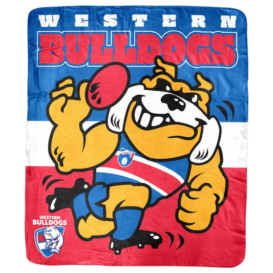 SALE SALE SALE       Western Bulldogs Mascot Coral Fleece Throw Rug