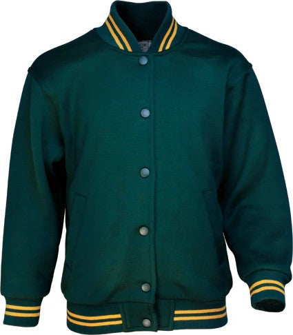 School Bomber Jacket - Green, Gold