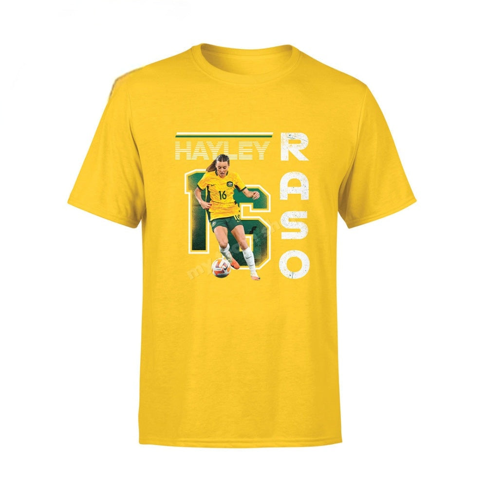 SALE SALE  SALE        Matildas 2023 Hayley Raso Youth Tee - Gold